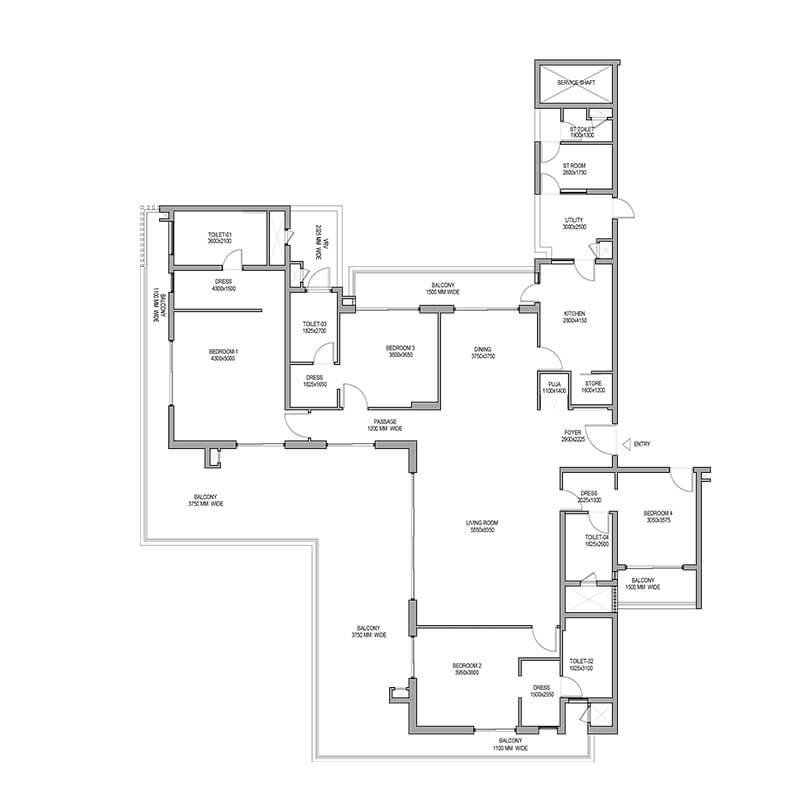 Max Estates Noida the deck suite plan