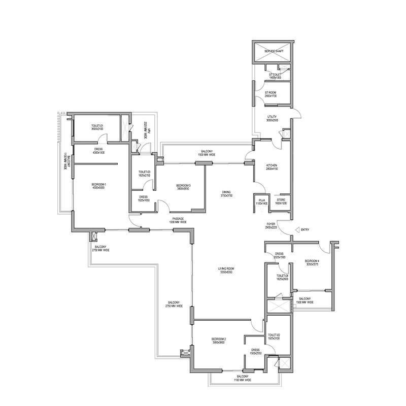 Max Estates Noida the deck plan