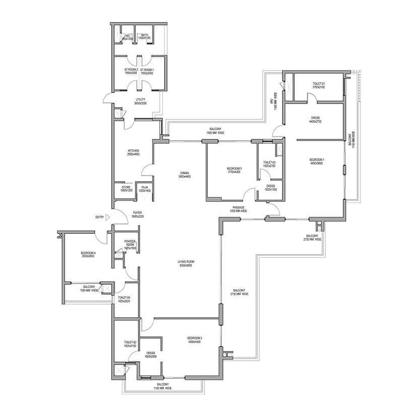 Max Estates Noida the terrace plan